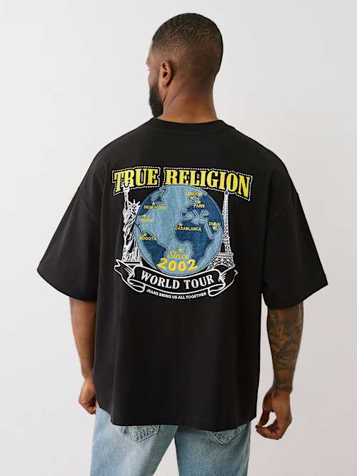HEAVYWEIGHT DENIM GLOBE TEE