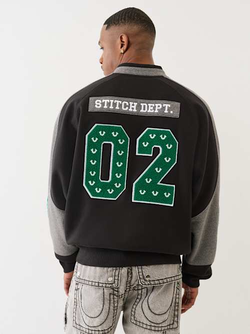  FLEECE LOGO  VARSITY SWEATER
