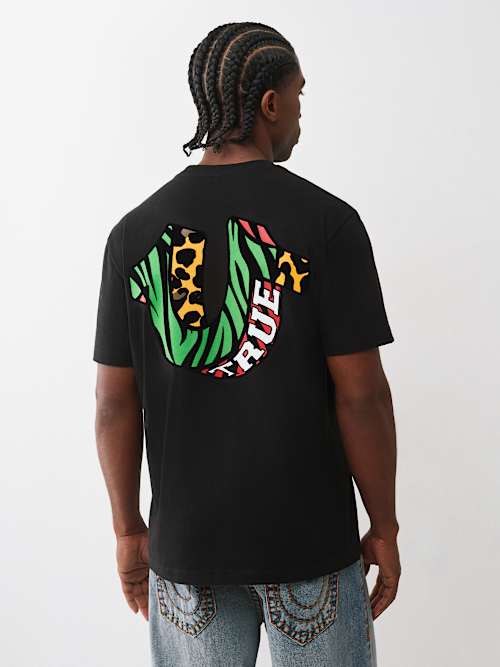 ANIMAL PRINT HORSESHOE TEE