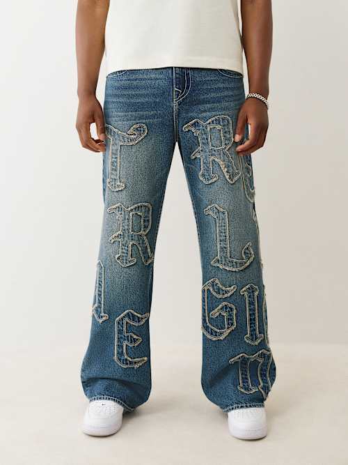 SHOP VINNY TRUE APPLIQUE BAGGY JEAN