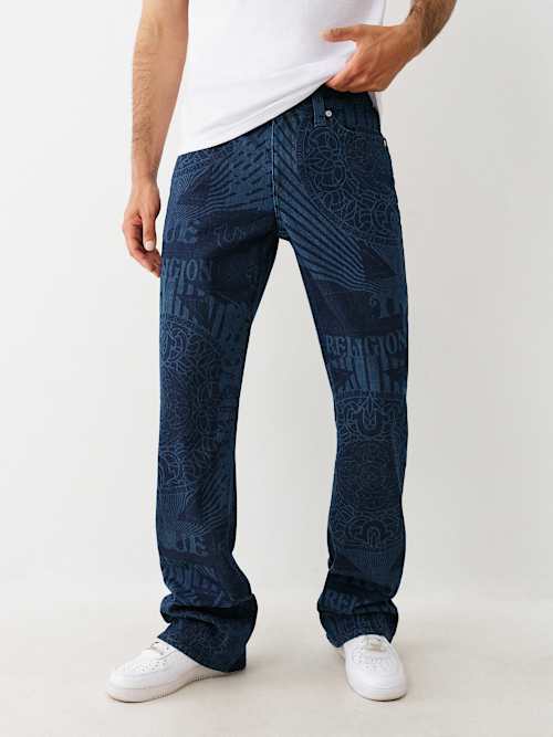 BILLY PRINTED STACKED BOOTCUT JEAN