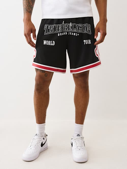 ARCHED LOGO BASKETBALL SHORT