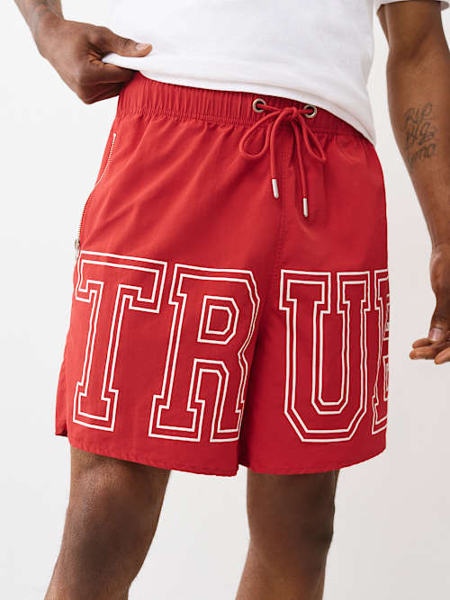 НЕЙЛОНОВЫЕ ШОРТЫ С ЛОГОТИПОМ