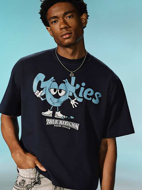 ФУТБОЛКА С КОРОТКИМИ РУКАВАМИ TRUE RELIGION X COOKIES SHOEY