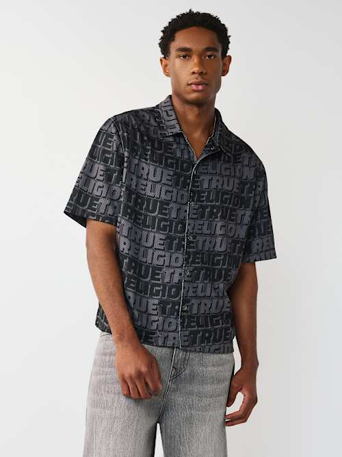 СЕТЧАТАЯ РУБАШКА С ЛОГОТИПОМ