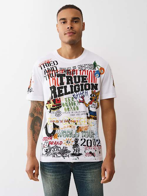 ФУТБОЛКА С НАРИСОВАННЫМ ГРАФИЧЕСКИМ ЛОГОТИПОМ