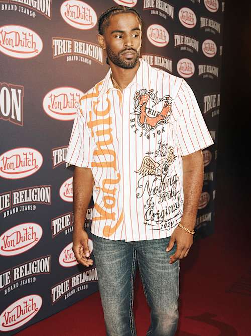 ФУТБОЛКА С ТАТУИРОВКАМИ ИЗ ГОЛЛАНДСКОГО ПОПЛИНА TRUE RELIGION X VON