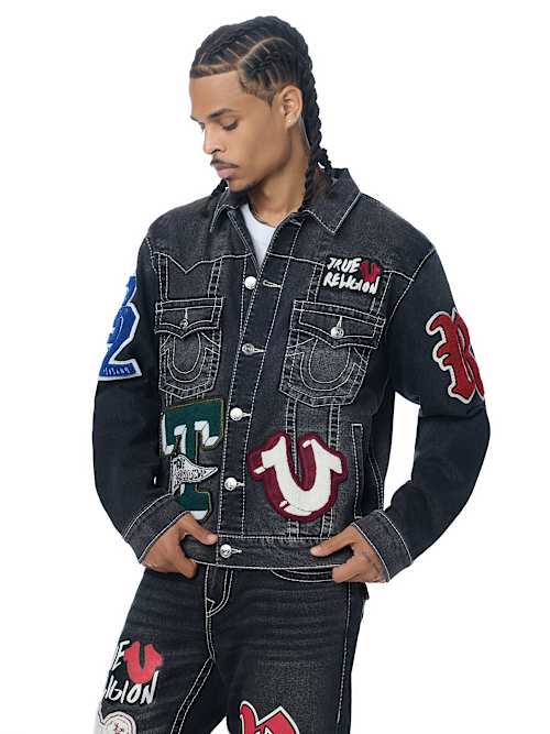 JIMMY PATCH BIG T OVERSIZED DENIM JACKET