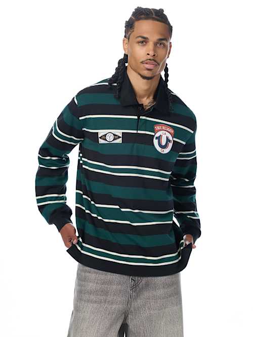 RELAXED RUGBY LONG SLEEVE POLO SHIRT