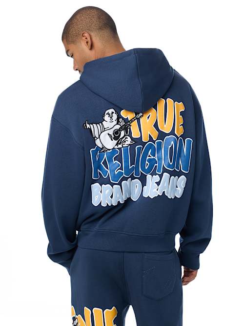 Buddha Logo Boxy Zip Hoodie | True Religion