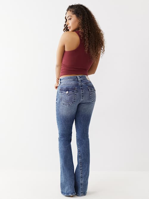 Shop True Religion Women Solid Flared Jeans