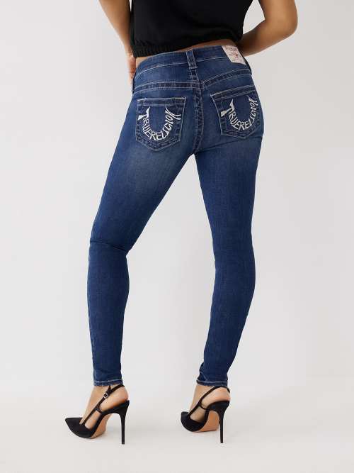 JEANS SKINNY CURVILÍNEOS JENNIE DE TIRO MEDIO
