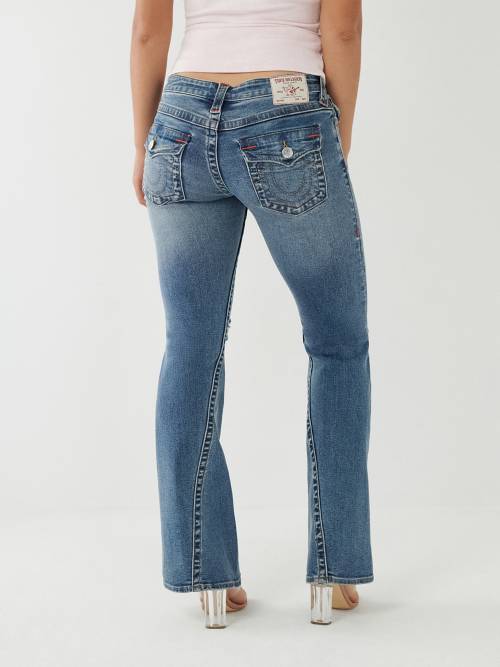 Cincine - Low Rise Washed Ruched Wide Leg Jeans