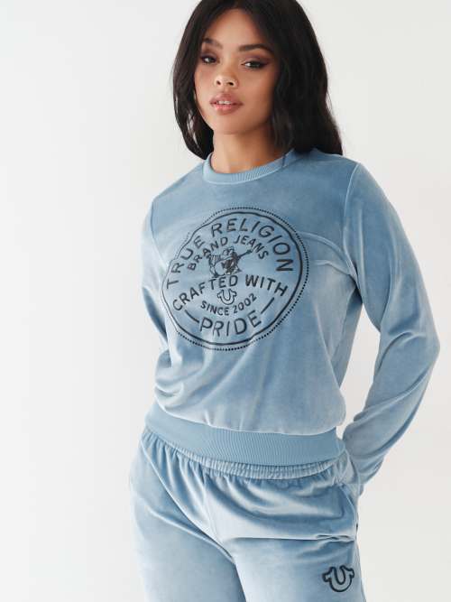 VELOUR CRYSTAL SWEATSHIRT
