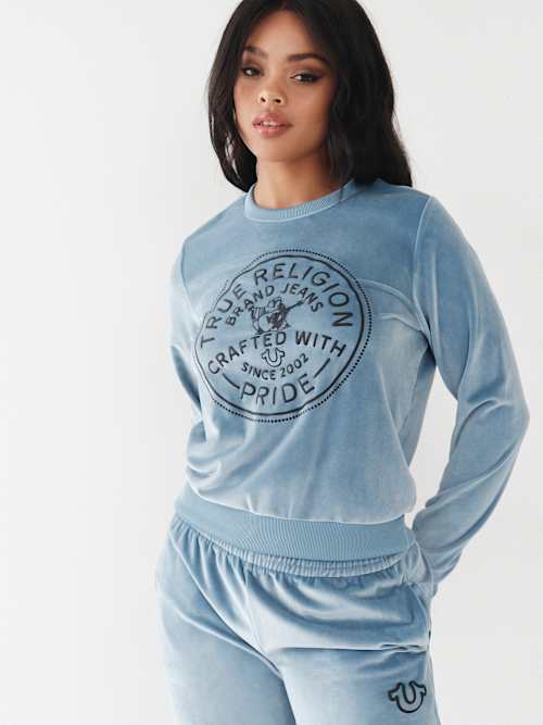 ВЕЛЮРОВАЯ ТОЛСТОВКА СО СТРАЗАМИ