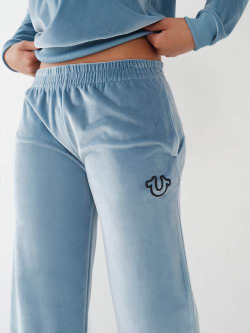 VELOUR WIDE LEG LOUNGE PANT