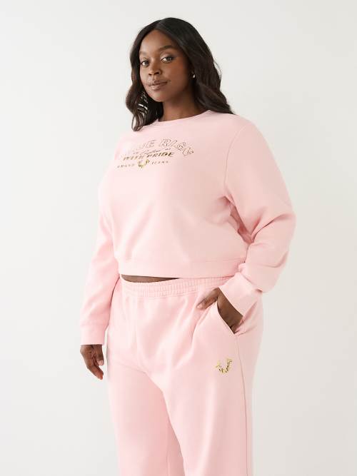 True Religion jersey sweatpants in pink