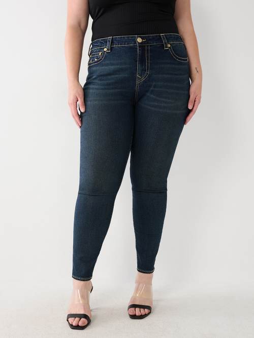 Agnes Orinda Women's Plus Size Mid-rise Curvy Skinny Stretch Denim