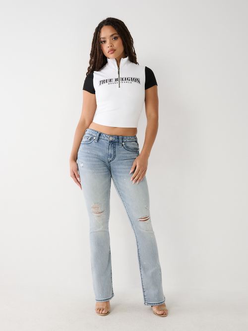 BECCA BIG T STITCH BOOTCUT JEAN 