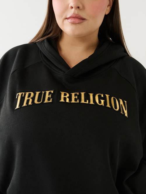 True religion black and gold sweatshirt sale