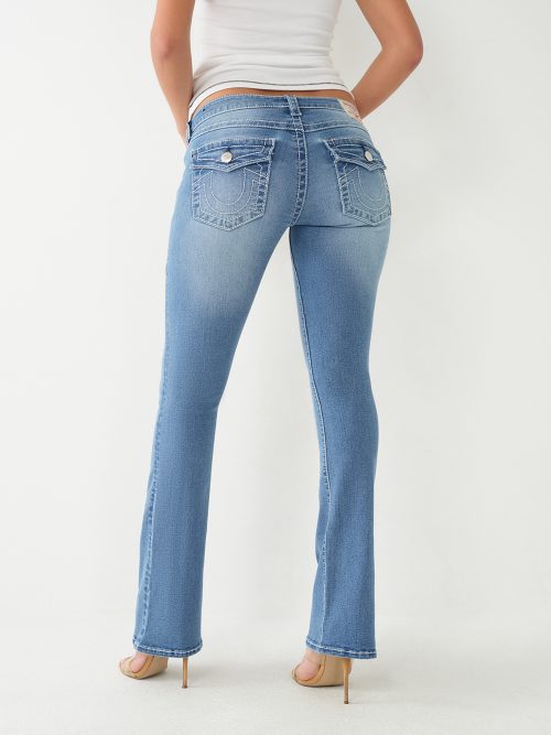 True Religion Karlie Women's Low Rise Bell Bottom Flared Jeans Blue Size 30