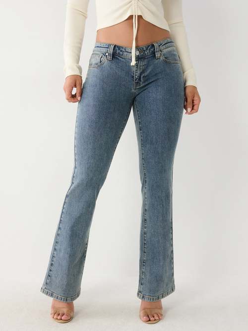 LOW RISE RUCHED SKINNY JEAN