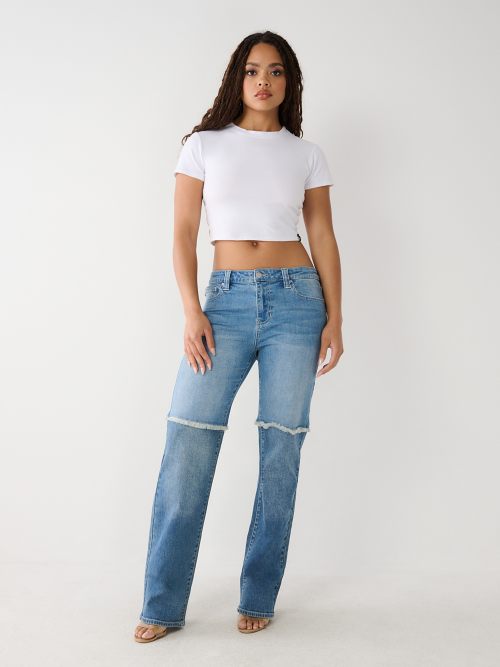 PANELED STRAIGHT JEAN