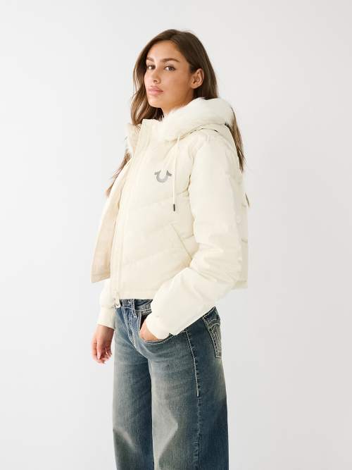 True religion jean jacket with clearance fur