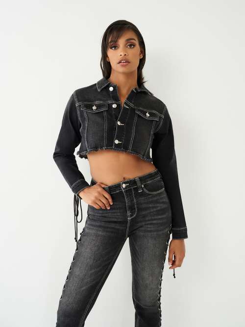 LACE UP JIMMY DENIM JACKET