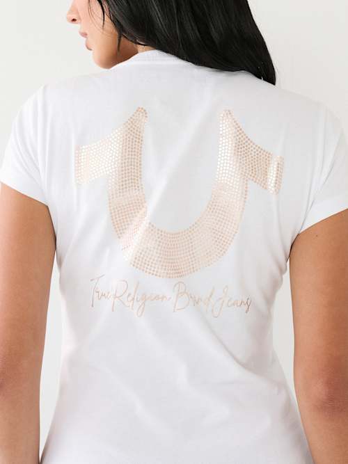 V-ОБРАЗНАЯ ФУТБОЛКА С ЛОГОТИПОМ В ВИДЕ ПОДКОВЫ