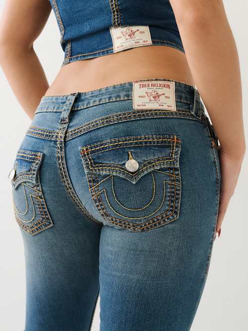 True Religion Jeans Slight Flare 30x33 Leather Patch