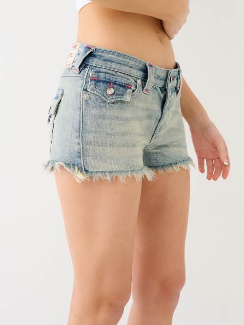 JOEY LOW RISE FRAYED DENIM SHORT