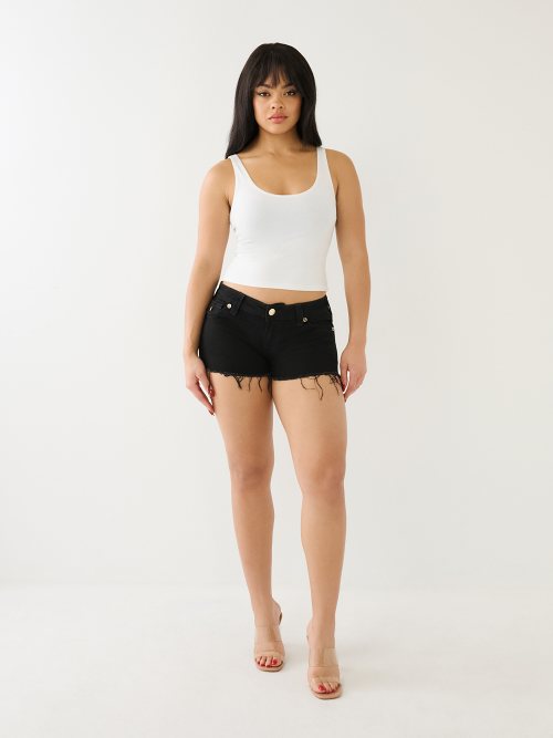 JOEY FRAYED LOW RISE DENIM SHORT