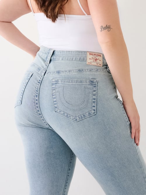 True Religion Women's Casey Low Rise Super Skinny Jeans in Ballad Blue