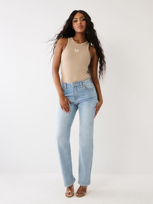 SARAH HIGH RISE STRAIGHT JEAN