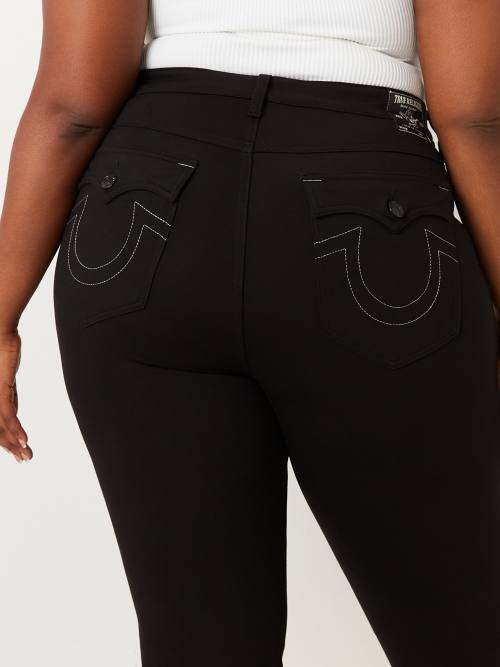 PLUS JOEY PONTE CURVY FLARE PANTS 