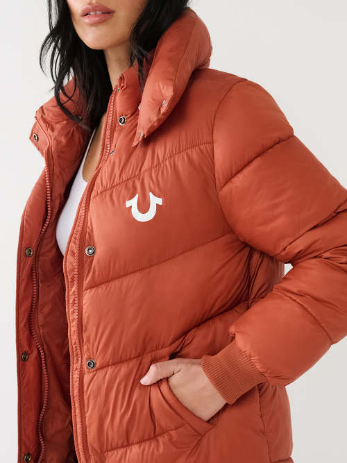 True religion 2024 hooded puffer jacket