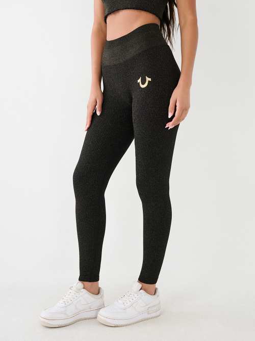 RYKA Women Active Seamless Animal Jacquard Leggings Black Gray