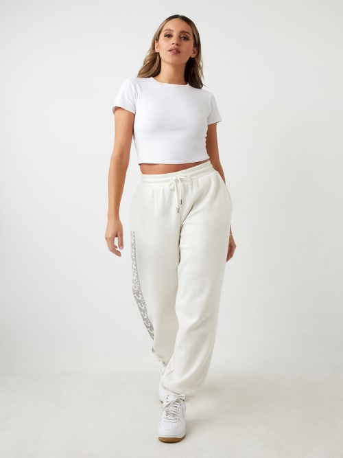 CRYSTAL HORSESHOE BOX HIGH RISE BOYFRIEND JOGGER