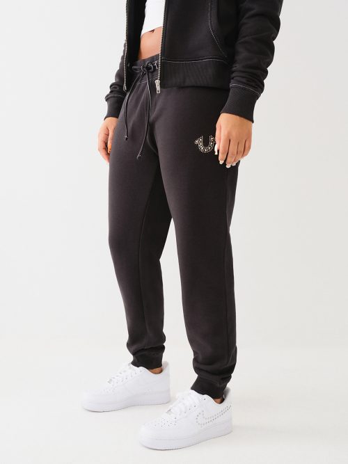 STUDDED FLEECE JOGGER