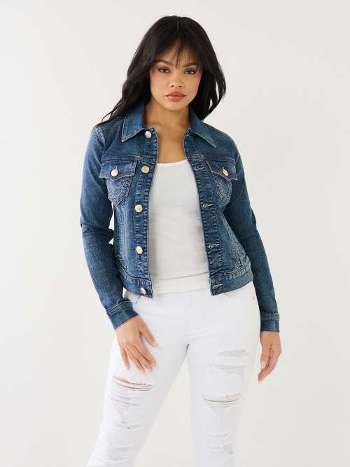 True religion on sale leather jacket womens