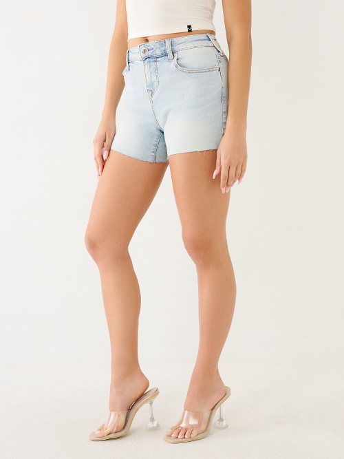 Malta Low Rise Denim Short - Sky Blue Heather