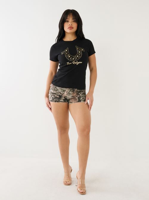 STUDDED HORSESHOE TEE