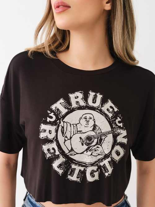 BUDDHA LOGO CROP TEE