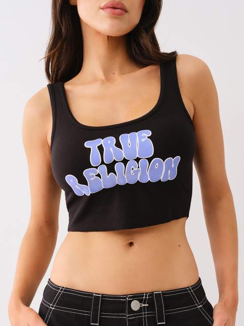 PUFF PRINT CROP TANK