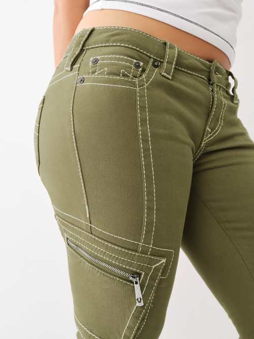 BECCA LOW RISE BIG T CARGO BOOTCUT PANT