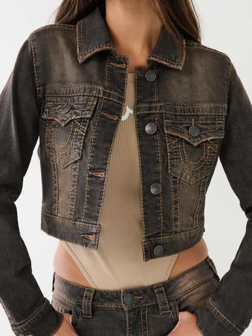 True religion clearance jean jacket outfit