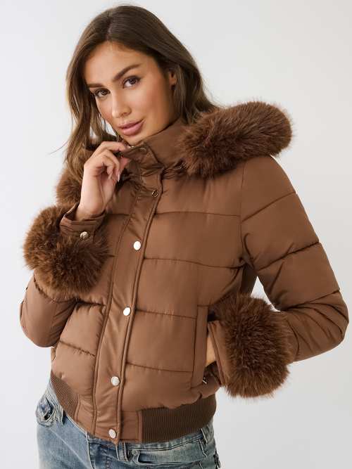 Fur trim outlet jacket