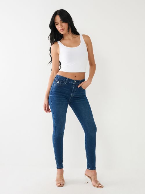 JEANS SÚPER SKINNY HALLE DE TIRO ALTO