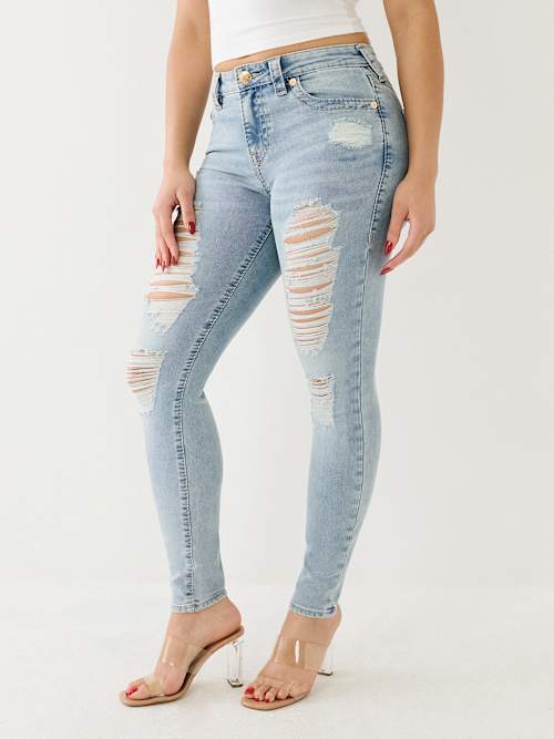 ПОТЕРТЫЕ СУПЕР УЗКИЕ ДЖИНСЫ ОТ HALLE